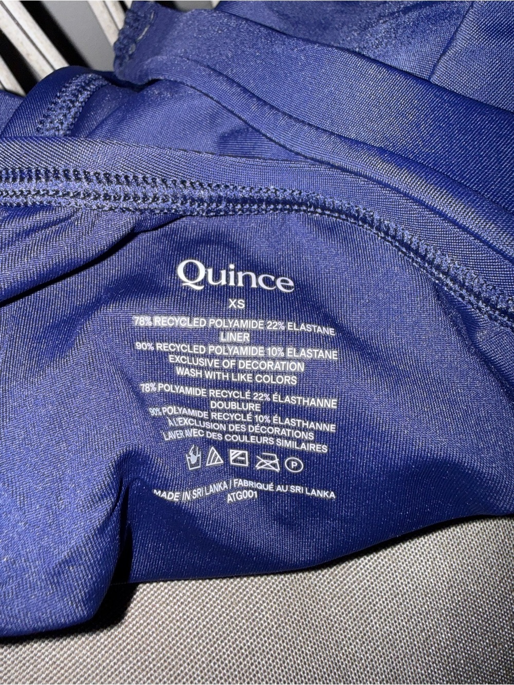 NWT Quince Italian Cross-Back One-Piece Swimsuit Sz XS - Picture 5 of 5